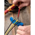 Шина нулевая 63.06 изолятор на DIN-рейку