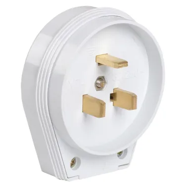 Вилка разборная для плиты с заземлением 32А белая ВПпл10-01-Ст