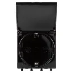 Avanti Розетка с крышкой ''Черный квадрат'', 2P+E, с защитными шторками, 2 модульная