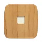 Розетка Phone одноместная ОП Минск светлое дерево