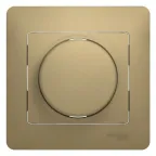 Диммер поворотно нажимной, LED, RC, 630 Вт, титан