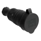 ОМЕГА Розетка переносная каучук 16А 2Р+E IР44