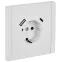 FORTE@PIANO Розетка 1-местная с заземлением с защитными шторками винтовое крепление 16А USB A+C 18Вт FP247 белый IEK