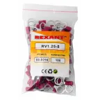 Наконечник кольцевой изолир 8.4 мм 0.5-1.5 кв мм (НКи 1.5-8 НКи 1,25-8) крас, REXANT