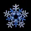 Фигура световая "Снежинка" цвет белая/синяя, размер 60*60 см, с контролером  | 501-531 | NEON-NIGHT