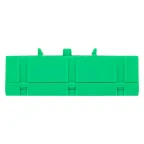 Шина 0 PE (6х9мм) 12 отверстий латунь зеленый изолированный корпус на DIN-рейку PROxima