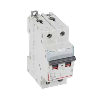 Выключатель автоматический двухполюсный 13А C DX3-E 6kA/6kА