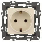 Розетка 2P+E Schuko, 16А-250В, Эра Elegance, сл.кость, 14-2101-02