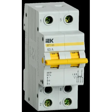 Выключатель-разъединитель трехпозиционный ВРТ-63 2P 63А