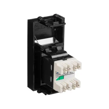 Avanti Телефонная розетка ''Черный квадрат'' RJ-12, 1 модульная