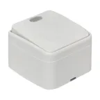 Выключатель Минск 1-клавишный ОП 10А с индикатором белый