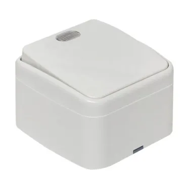 Выключатель Минск 1-клавишный ОП 10А с индикатором белый