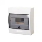 Щит распределительный навесной белый City9 (ЩРн-П-8) дверь прозрачная на 8 модулей IP40