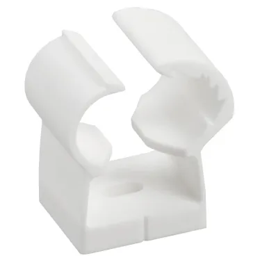 Клипса с фиксатором для гладких труб d-35-42мм белая (12шт/упак) IEK