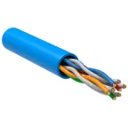Витая пара U/UTP кат 5E 4х2х24AWG solid PVC 305м синий