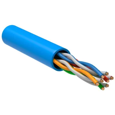 Витая пара U/UTP кат 5E 4х2х24AWG solid PVC 305м синий