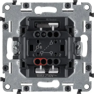 Valena LIFE Переключатель 10АХ 250В с лицевой панелью Безвинтовые зажимы Алюминий