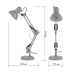 Настольный светильник N-214-E27-40W-GY Е27 с основанием серый