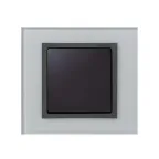 Рамка на 1 пост, S82N, серый - графит (стекло)