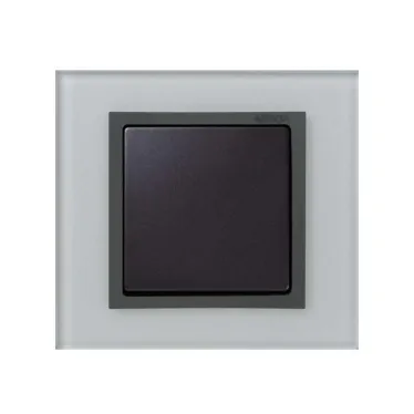 Рамка на 1 пост, S82N, серый - графит (стекло)