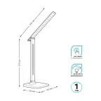 Светильник настольный GTL201 10W 580lm 4000K 170-265V черный диммируемый LED 1/10/40 | GT2012 | Gauss