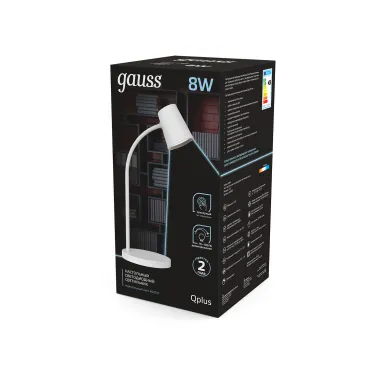 Светильник настольный Qplus GTL603 8W 600lm 4000K 170-265V белый диммируемый LED 1/8 | GT6031 | Gauss