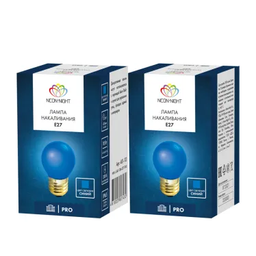 Лампа накаливания e27 10 Вт синяя колба | 401-113 | NEON-NIGHT