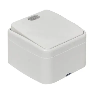 Выключатель Минск 1-клавишный ОП 10А с индикатором белый