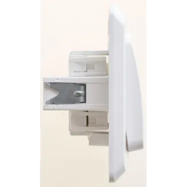 ЭТЮД Выключатель двухклавишный скрытый с подсветкой белый сх.5