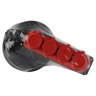 Удлинитель силовой UK-4e-3x1,5-10m-IP44(KG) с заземлением 4 розетки каучук 10м КГ 3х1,5мм2 IP44