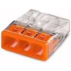 Клемма 3x2.5мм оранжевая/прозрачная