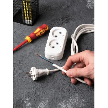 Колодка без заземления 2х10А 2.2кВт Эксперт