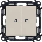 Valena LIFE DIY Сл.кость Выключатель 2-клавишный с подсветкой 10А 250В | 752528 | Legrand
