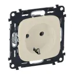 Valena ALLURE Розетка силовая 2К+З 16А 250В винтовые зажимы слоновая кость
