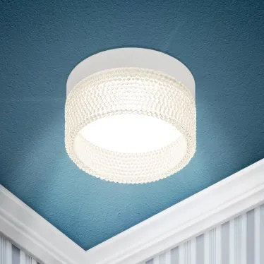 Встраиваемый светильник под лампу GX53 DK97 WH/TR белый прозрачный