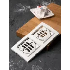 Рамка Минск 2-местная горизонтальная белая