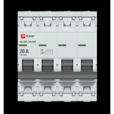 Выключатель нагрузки ВН-63N 4P 20А PROXIMA