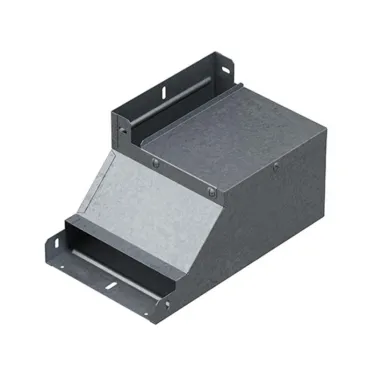 Поворот вертикальный вверх левый к лотку 200х50, толщина 1,0 мм, Сендзимир цинк