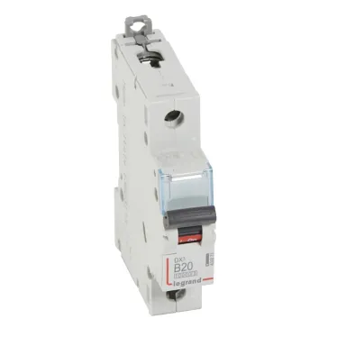 Автоматический выключатель DX? 10000 - 16 кА - тип характеристики B - 1П - 230/400 В~ - 20 А - 1 модуль