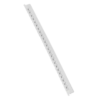 Планка маркировочная 2.3мм буквы (P) черная/белая Memocab 240шт