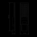 Светильник уличный консольный ДКУ 120 Вт 11000 лм 5000К AC 220В IP65 546х170х67мм широкая КСС Ш Avenue Gauss