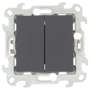 Выключатель двухклавишный Push@Go, графит