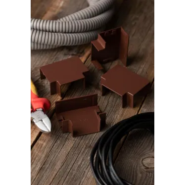 Угол T-образный (40х25) (4 шт) Plast под темное дерево