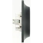 GLOSSA Розетка двойная с заземлением со шторками антрацит в сборе