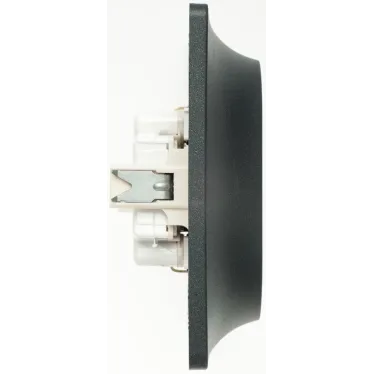 GLOSSA Розетка двойная с заземлением со шторками антрацит в сборе