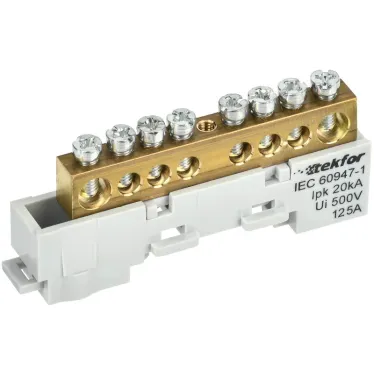 TEKFOR Шина L фаза неизолированная на универсальном держателе 8х12-8-Ср IEK