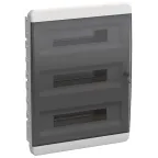 Корпус пластиковый встраиваемый на 54 модуля ЩРВ-П-54 IP41 TEKFOR черная прозрачная дверь