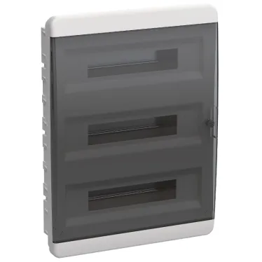 Корпус пластиковый встраиваемый на 54 модуля ЩРВ-П-54 IP41 TEKFOR черная прозрачная дверь