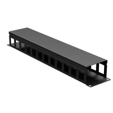 Органайзер кабельный с крышкой 2U, глубина 60 мм, для 19'' IT-корпусов ДКС серии STI/CQE, RAL9005