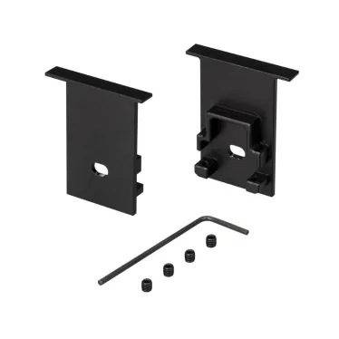 Заглушка SL-COMFORT-2542-F BLACK c отверстием (ARL, Металл)